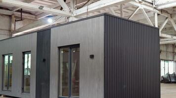 Modular prefabricated apartment of frame type inside an industrial building video