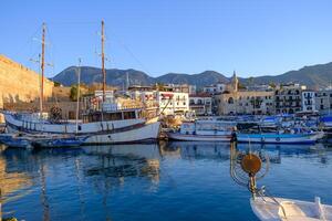 Kyrenia Harbour and Medieval Castle in Cyprus photo