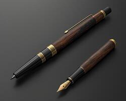 A writing instrument that combines old-fashioned charm with sleek, futuristic efficiency for timeless writing photo