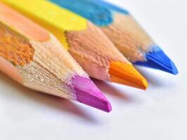 Vibrant colors elevate simplistic pencil sketches, adding depth and energy photo