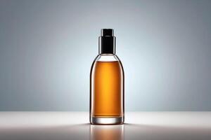 Elegant Amber Glass Spray Bottle for High-End Skincare Product photo