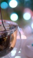 Cup of Freshly Brewed Black Tea stir it thoroughly sugar, on Table, Escaping Steam, Warm Soft Light. Freshly Brewed Black Tea in Transparent Glass Cup. Teatime Ceremony Zen Relaxation. video