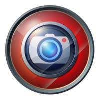 simple colorful lens camera slr logo png