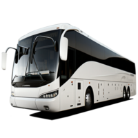 Travel bus on transparent background, png