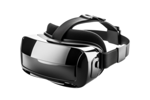 Black VR headset on Transparent Background png