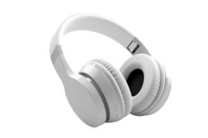 White headphone on transparent background image png