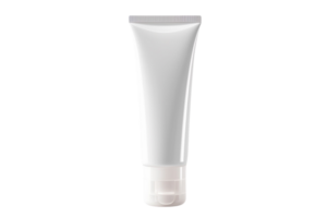 White face cream tube beauty product on Transparent Background png