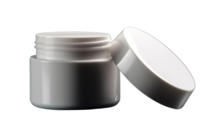 Cosmetic cream jar white product on Transparent Background png