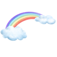 Regenbogen und Wolke png