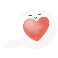 Text message with heart png