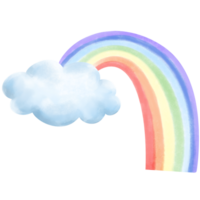 Regenbogen und Wolke png