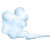 aquarelle main peint des nuages png