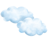 acuarela mano pintado nubes png