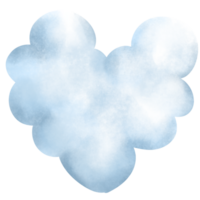 acuarela mano pintado nubes png