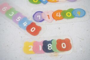 colorful numbers with a lot of numbers photo