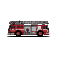 illustration design with a fire engine theme png