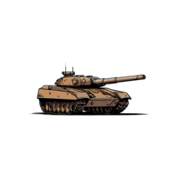 design illustration of a battle tank png