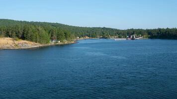 The road by ferry to Victoria from Vancouver beautiful ocean water sun reflections Travel agency trip to Vancouver Island video