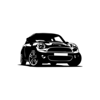 design illustration of a mini cooper car png