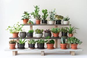 Set of multi-layered plant pots photo