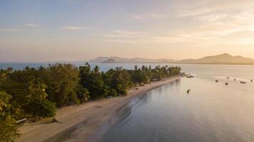 aerial view of koh mook or muk island in morning.It is a small idyllic island in the Andaman Sea photo