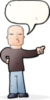 cartoon pointing man with speech bubble png