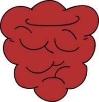 quirky hand drawn cartoon raspberry png