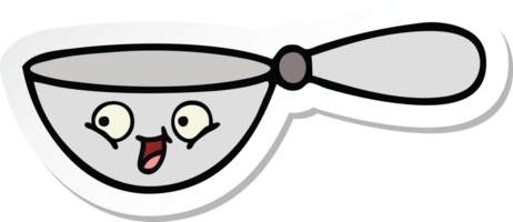 sticker of a cute cartoon measuring spoon png