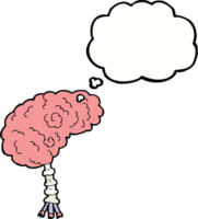 Cartoon-Gehirn mit Gedankenblase png