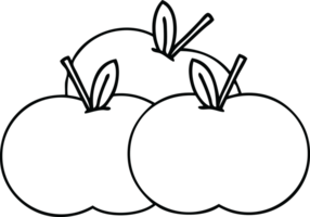 line drawing cartoon juicy apple png