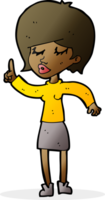 cartoon vrouw met idee png