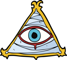 símbolo de ojo místico de dibujos animados png