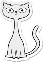 adesivo de um gato de desenho animado png