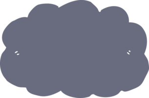 flat color style cartoon cloud png