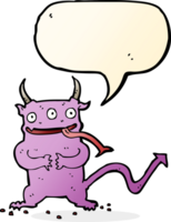 cartoon little demon with speech bubble png
