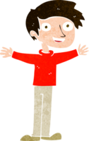 cartoon enthusiastic man png