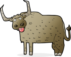 dessin animé vache poilue png