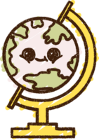 desenho de giz globo png