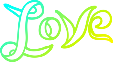 cold gradient line drawing cartoon love banner png