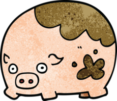 caricatura, garabato, sucio, cerdo png