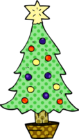 árvore de natal de doodle de desenho animado png
