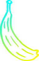 cold gradient line drawing cartoon yellow banana png