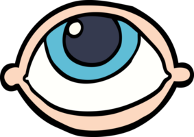 hand- getrokken tekening stijl tekenfilm allemaal zien oog png