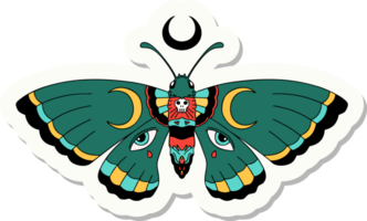 sticker of tattoo in traditional style of a moth png