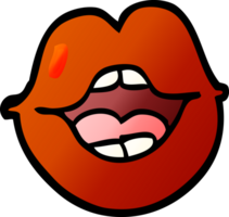 Gradient Illustration Karikatur rot Lippen png