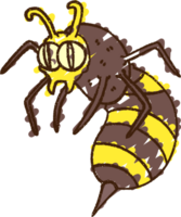 Wasp Chalk Drawing png