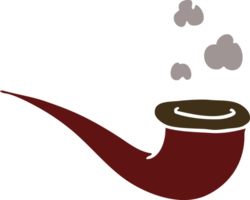 cartoon doodle smoking pipe png