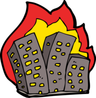 cartoon burning buildings png