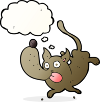 cartoon funny dog with thought bubble png