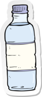 pegatina de una botella de agua de dibujos animados png